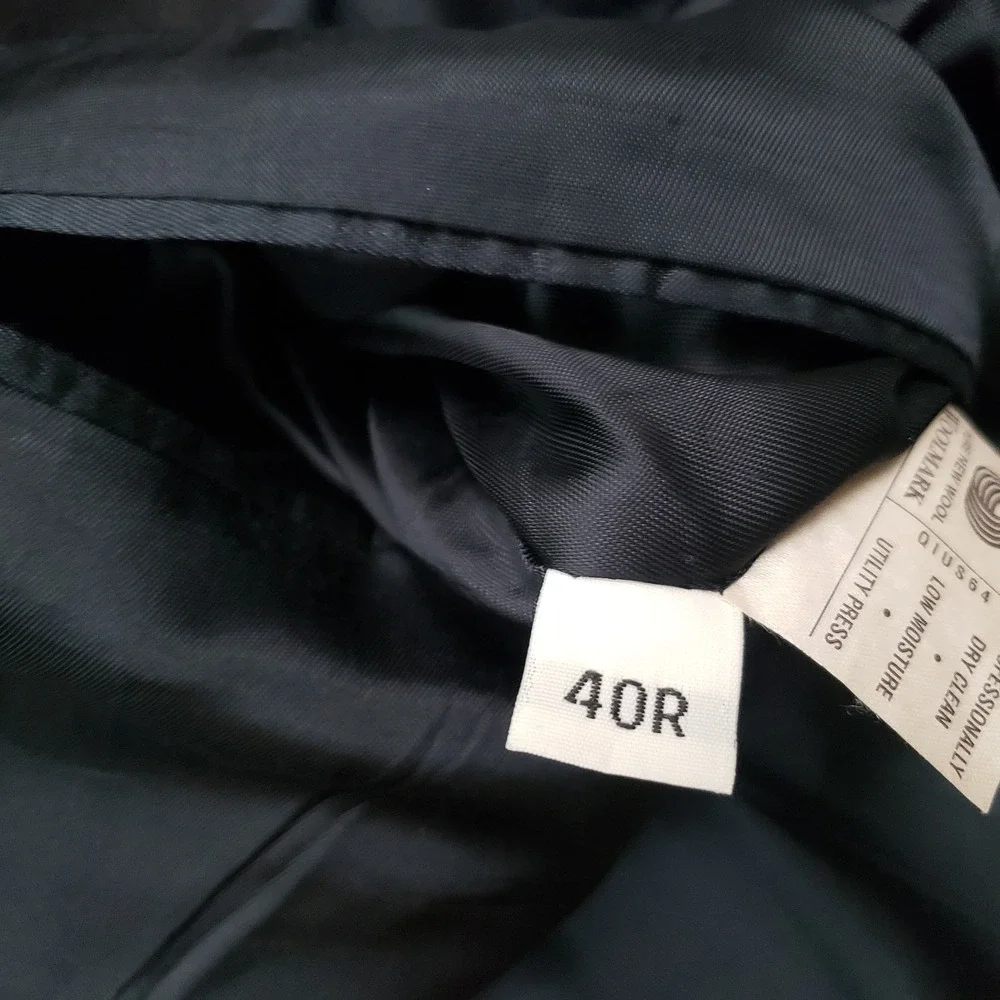 Vintage Burberry's Blazer Mens 40R Blue Super 100s Wool‎